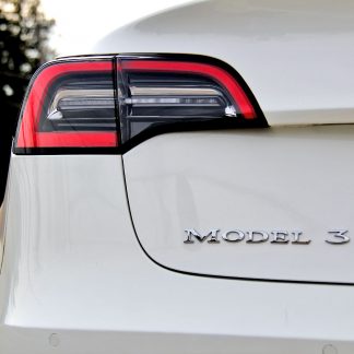 Model 3 Badge Emblem Chrome Rear