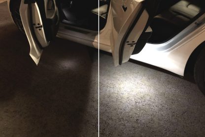 Model 3 puddle light before/after