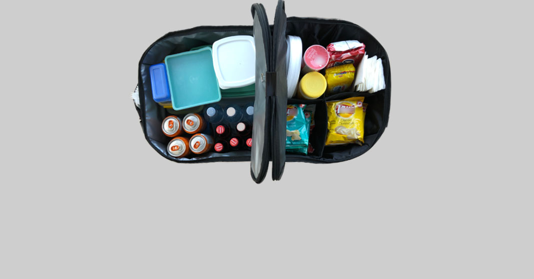 Model Y frunk food bag fits a lot of stuff