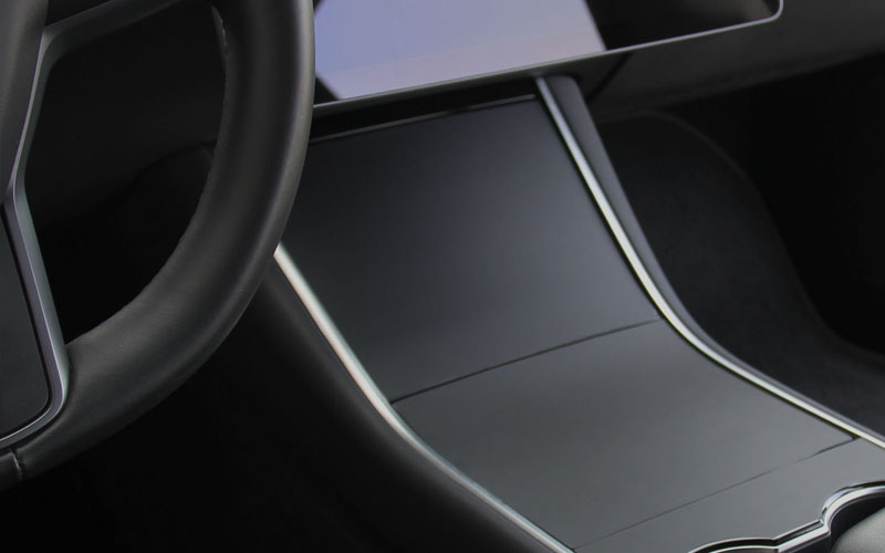 Center Console wrap matte gray