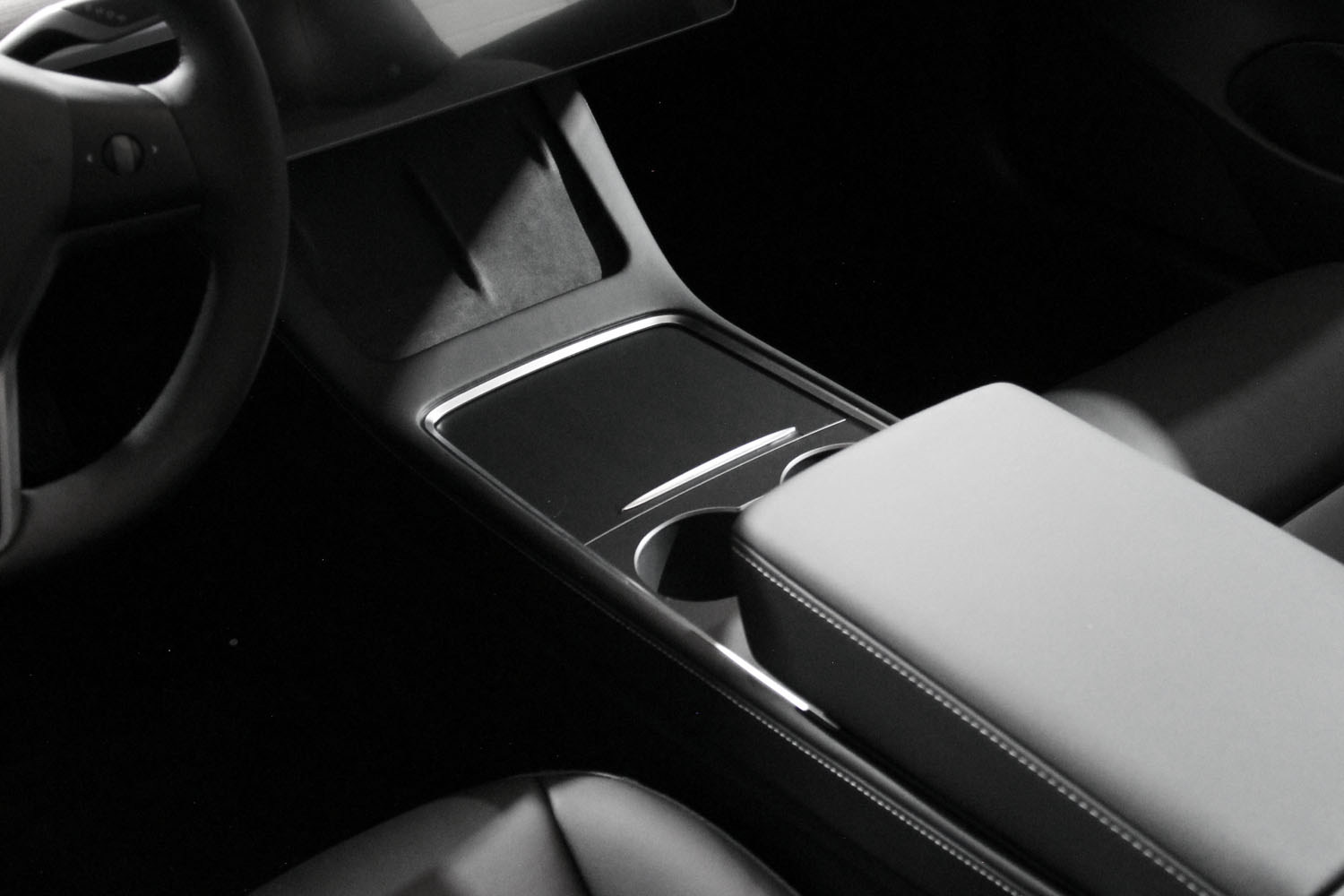 Miami Tesla Model 3 Wrap Matte Black & Auto Vinyl: Car Consoles