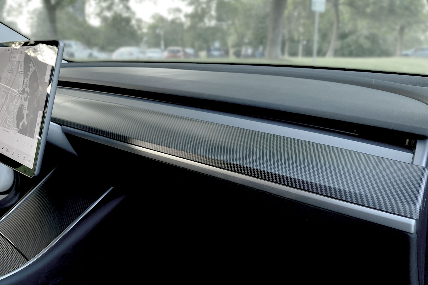 Model 3 Carbon Fiber Dash & Doors Trim Covers