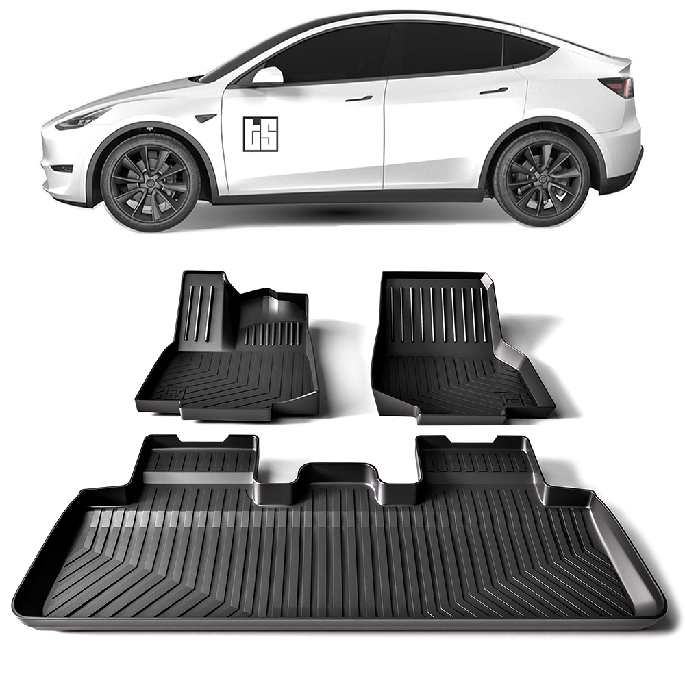 Model Y all-weather mats 3-part high-wall