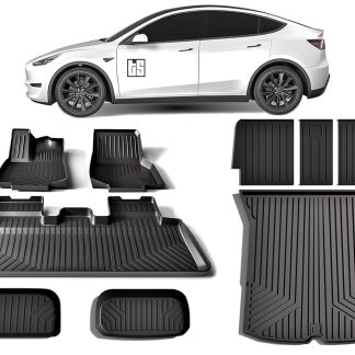 Tesloid Model Y Floor Mats and Cargo Mats Bundle - New Gen - 5 Seater