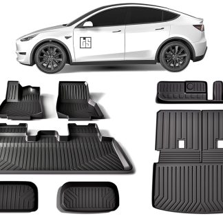 Tesloid Model Y Floor Mats and Cargo Mats Bundle - New Gen - 7 Seater