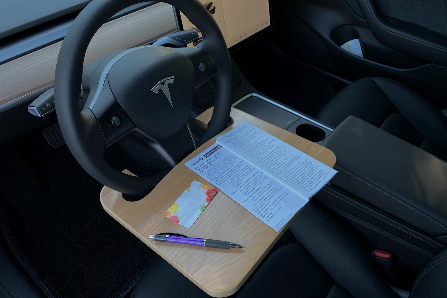 Tesla 'DeskWedge' Steering Wheel Desk (Real Wood) – TESLARATI