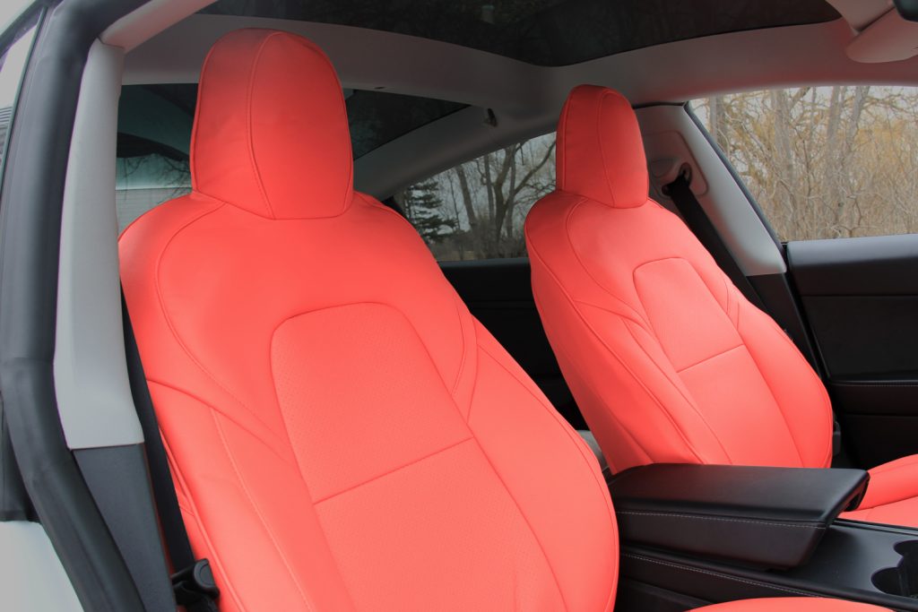 Tesla model 3 red store seat covers