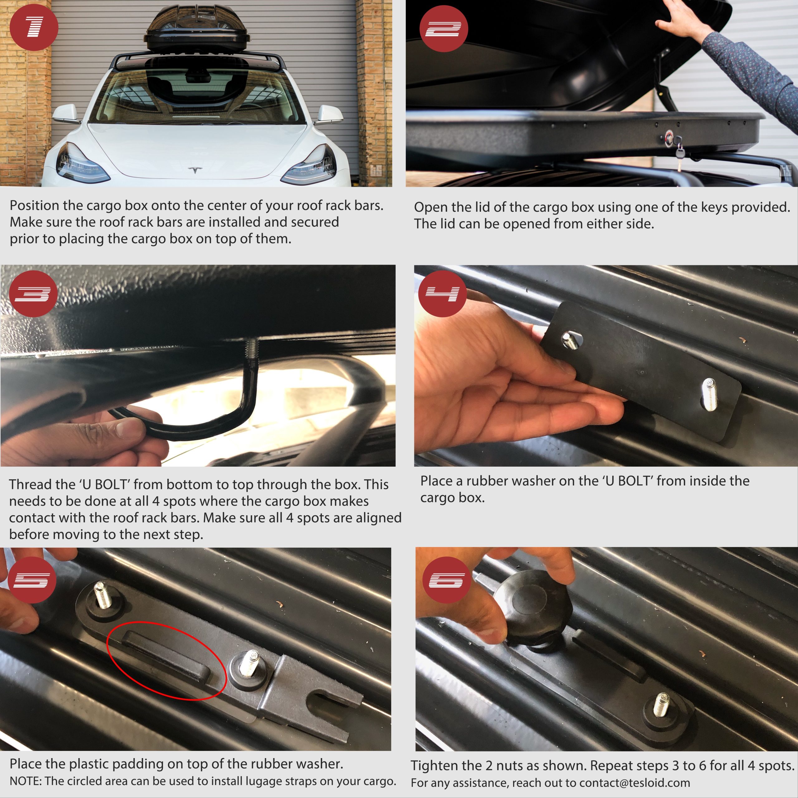 Model 3 Rooftop Cargo Box - Tesloid USA