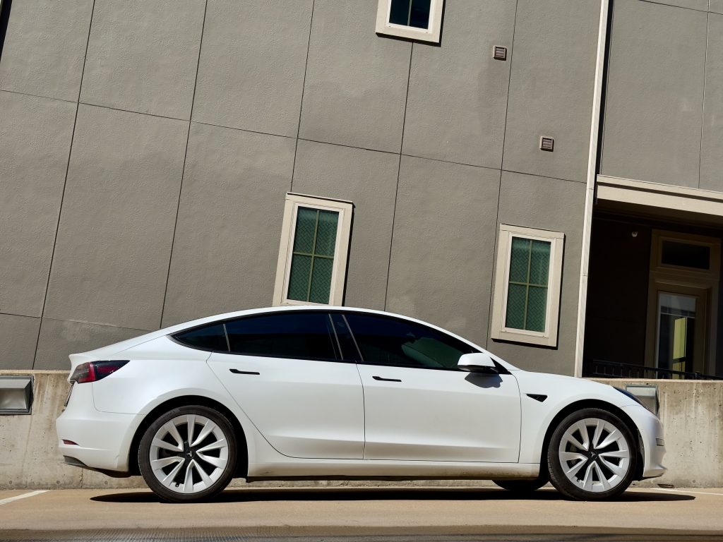 Pearl White Tesla Model 3