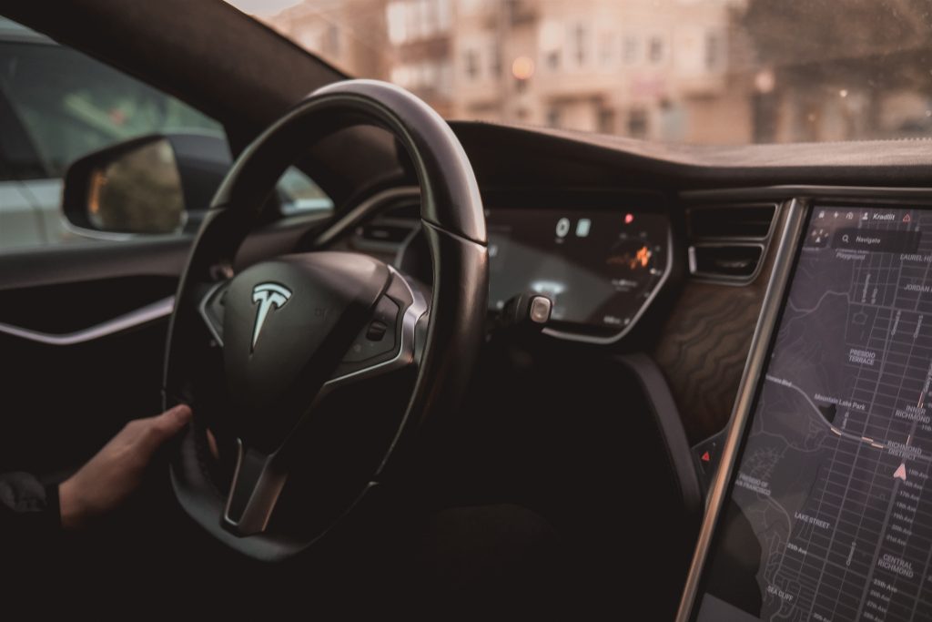 Interior of a Tesla Model S