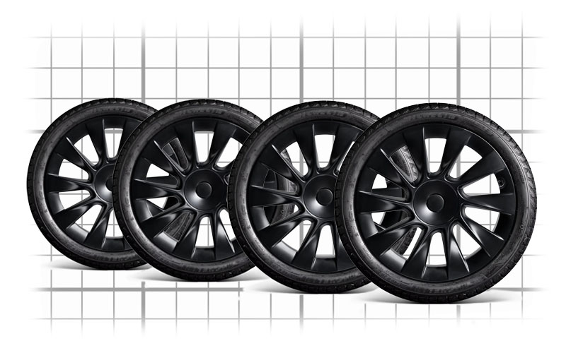 Tesla Model Y Winter Tire Package - 20 inch Induction Rims with Michelin X-Ice Snow Tires specification size