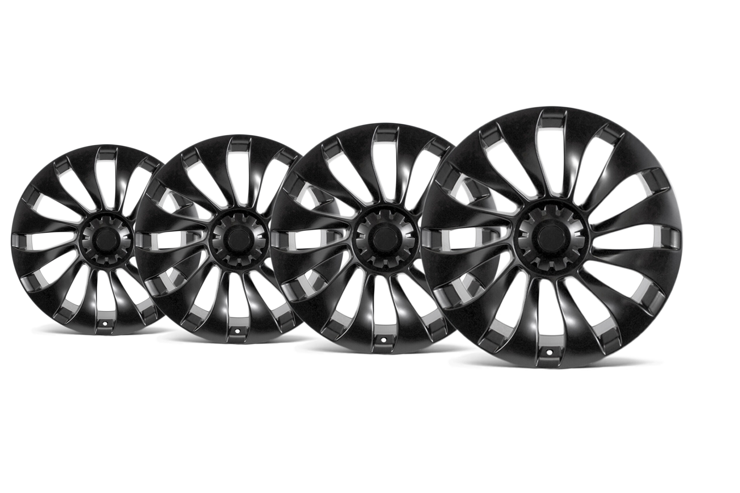 Tesla Model Y Tesloid Uberturnine rims and Tire Package with TPMS