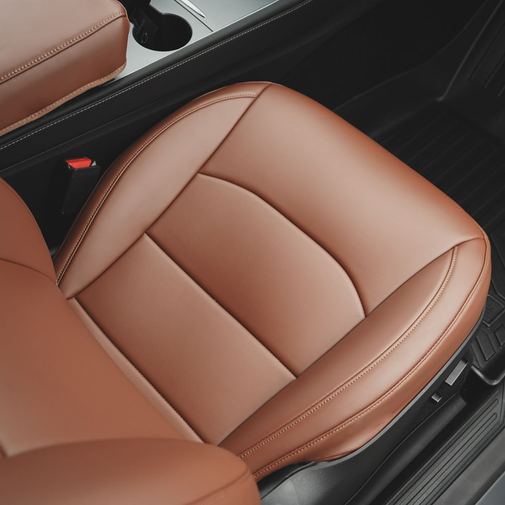 Seat covers for Model 3/Y Tesla Napa leather tan