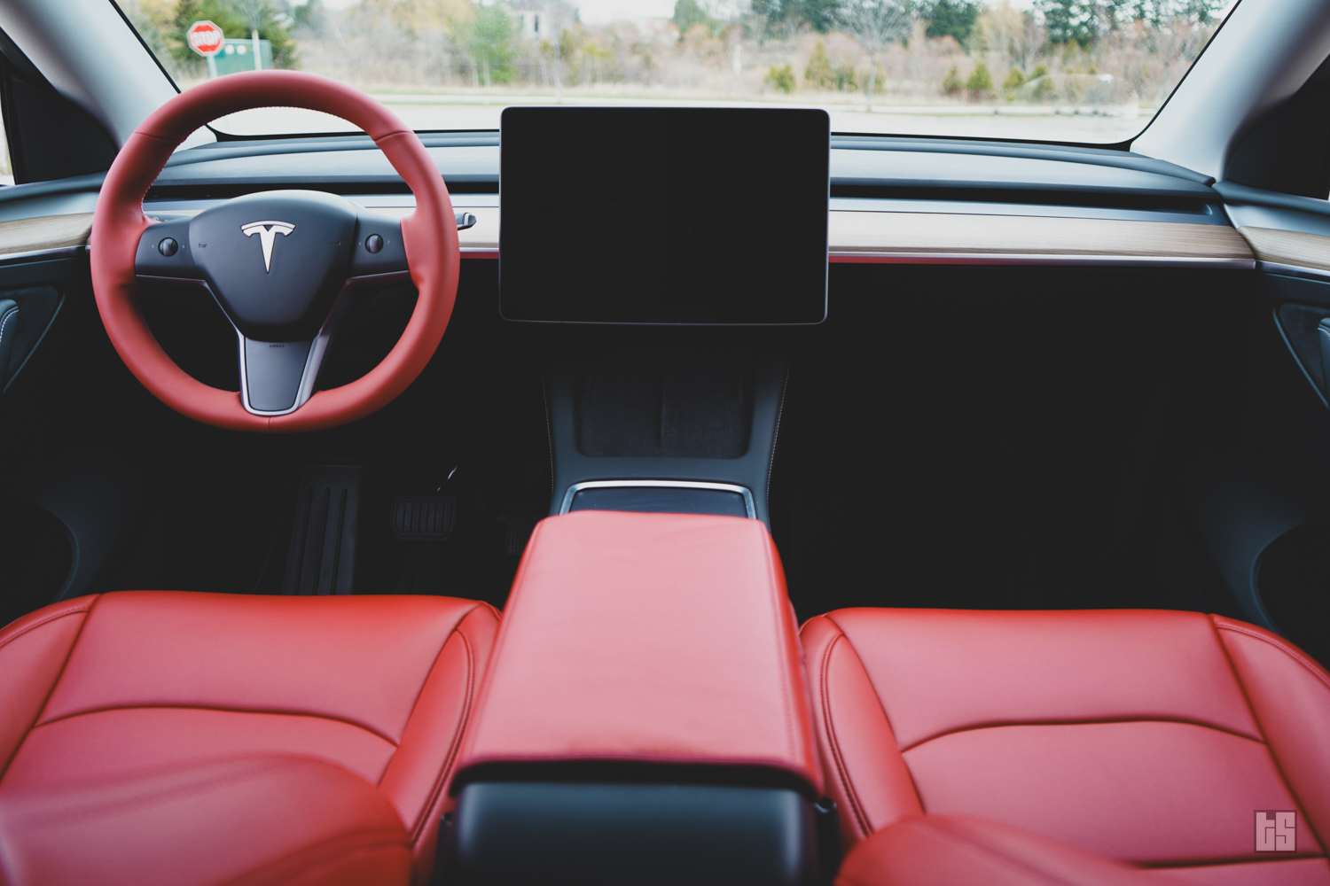 Tesla steering wheel cover tan interior Model y/3