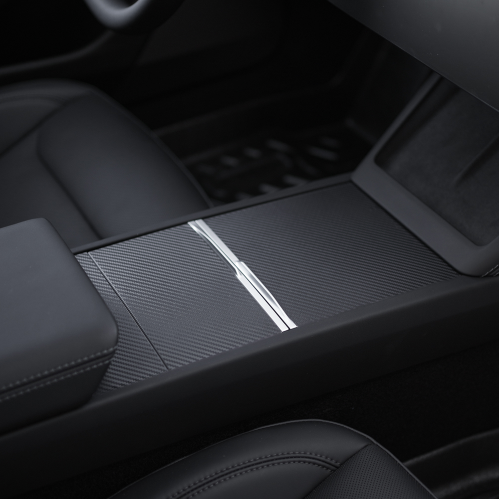 Model 3 Highland Center Console Wrap Carbon Fiber