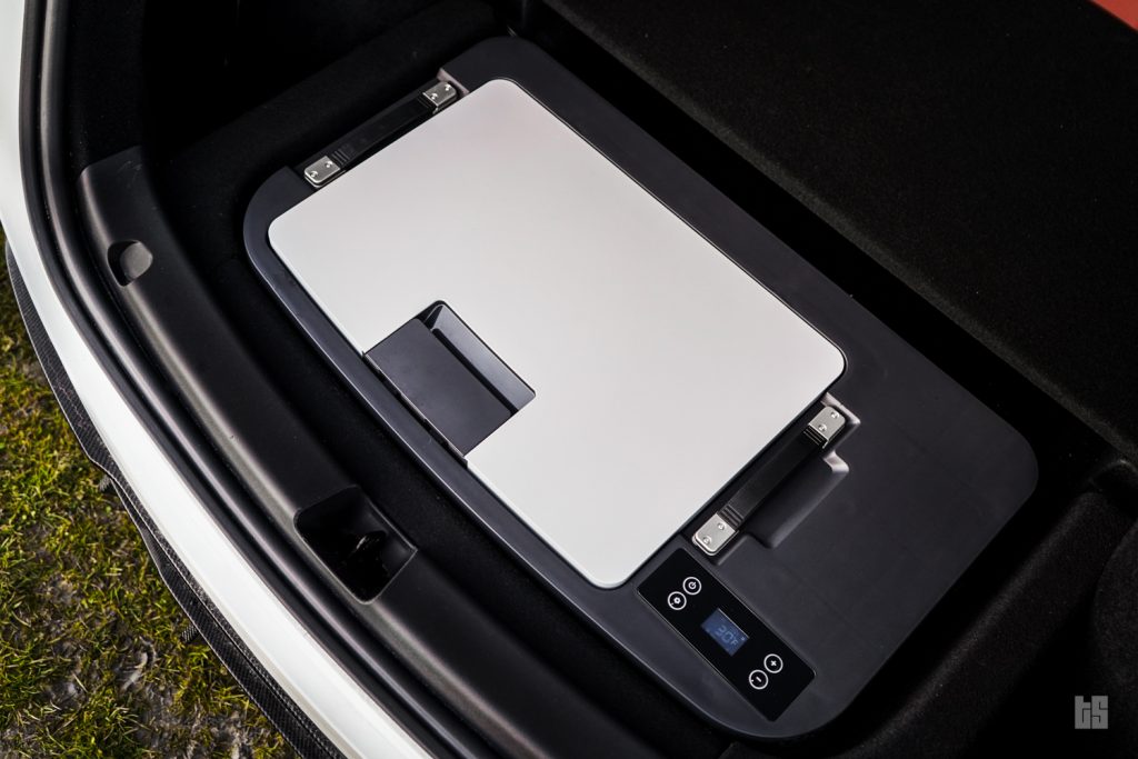 Tesloid Tesla Model Y Sub Trunk Fridge