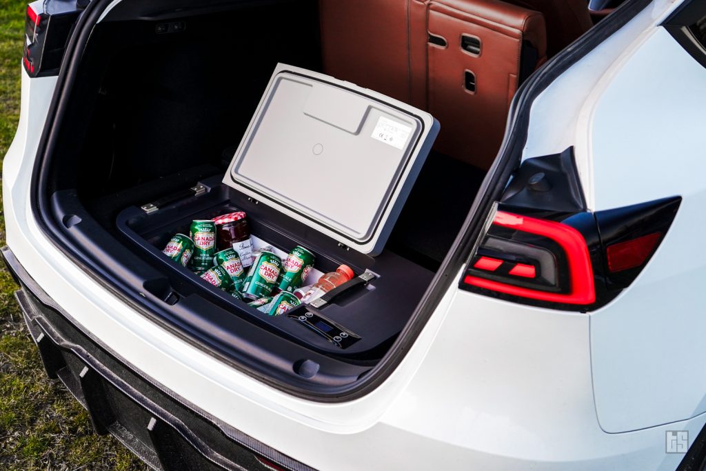 Tesloid Tesla Model Y Sub Trunk Fridge