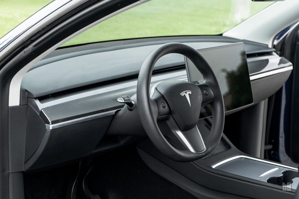 Tesla Model Y Gloss Carbon Fiber Dash and Door