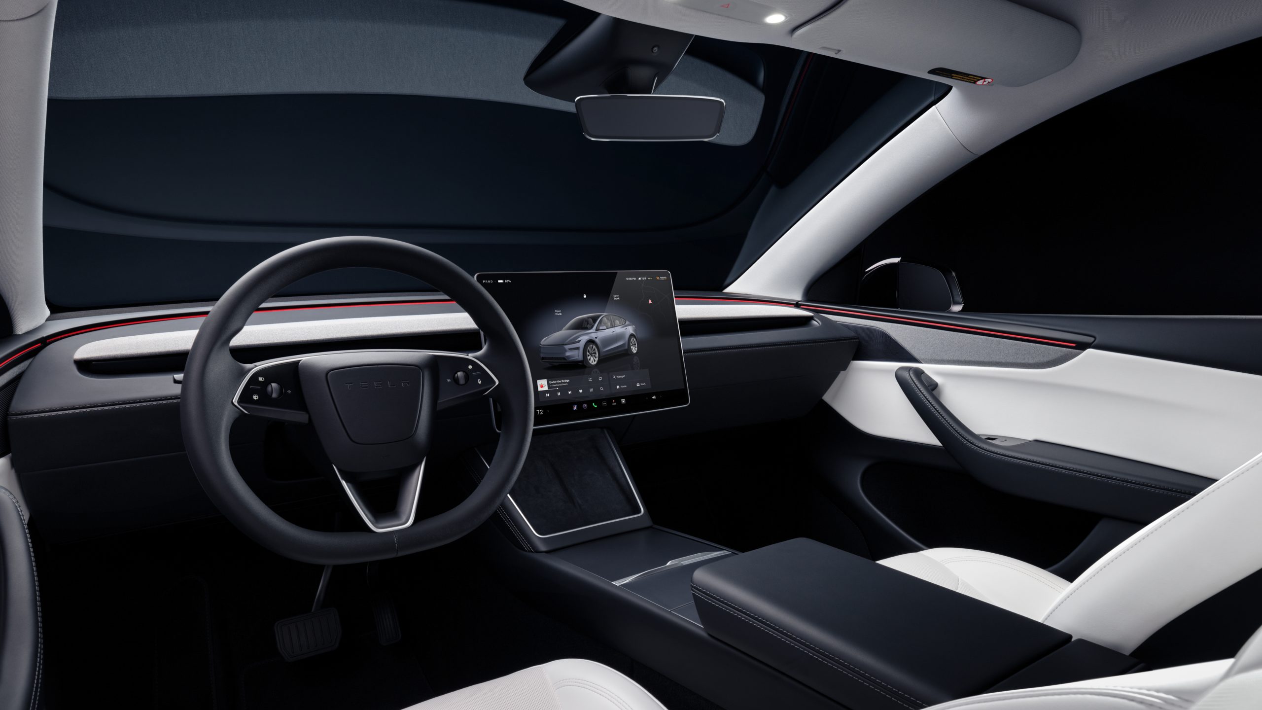 Interior of the Tesla Model Y