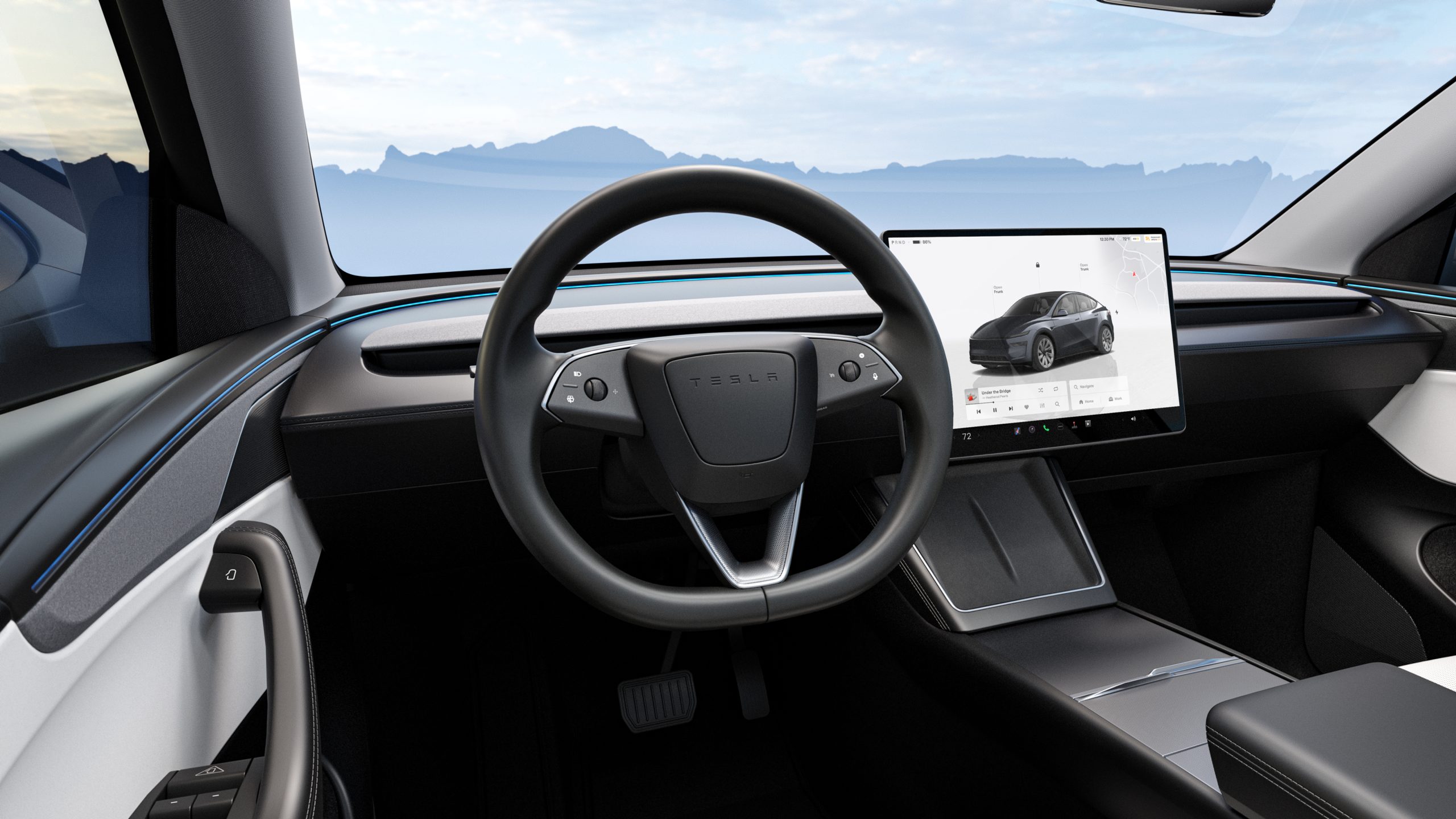 Interior of the Refreshed Tesla Model Y