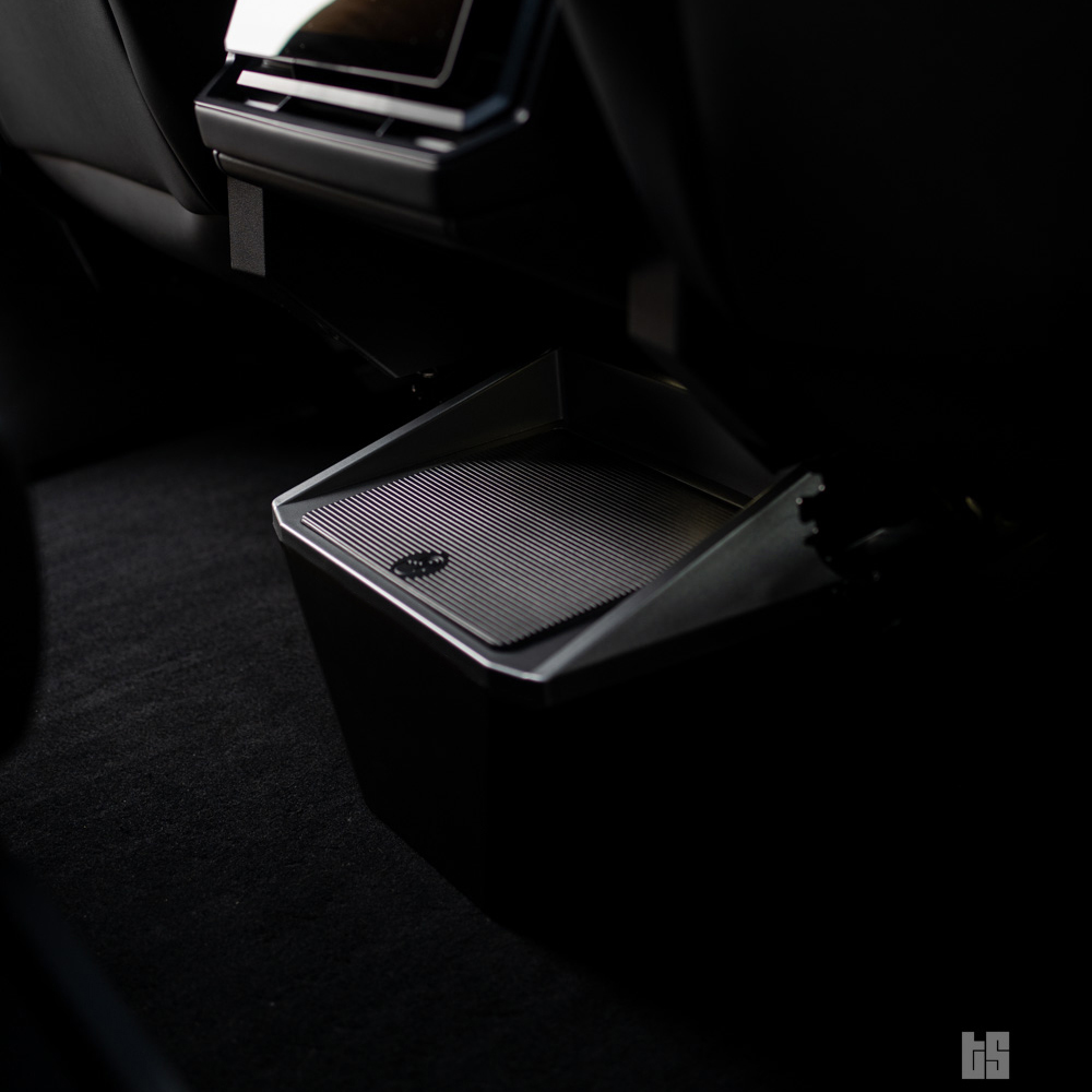 model Y trash can interior designated