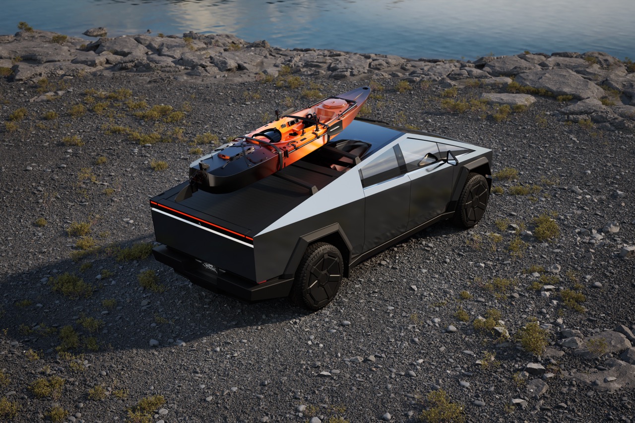 Tesla Cybertruck with Roof Rack