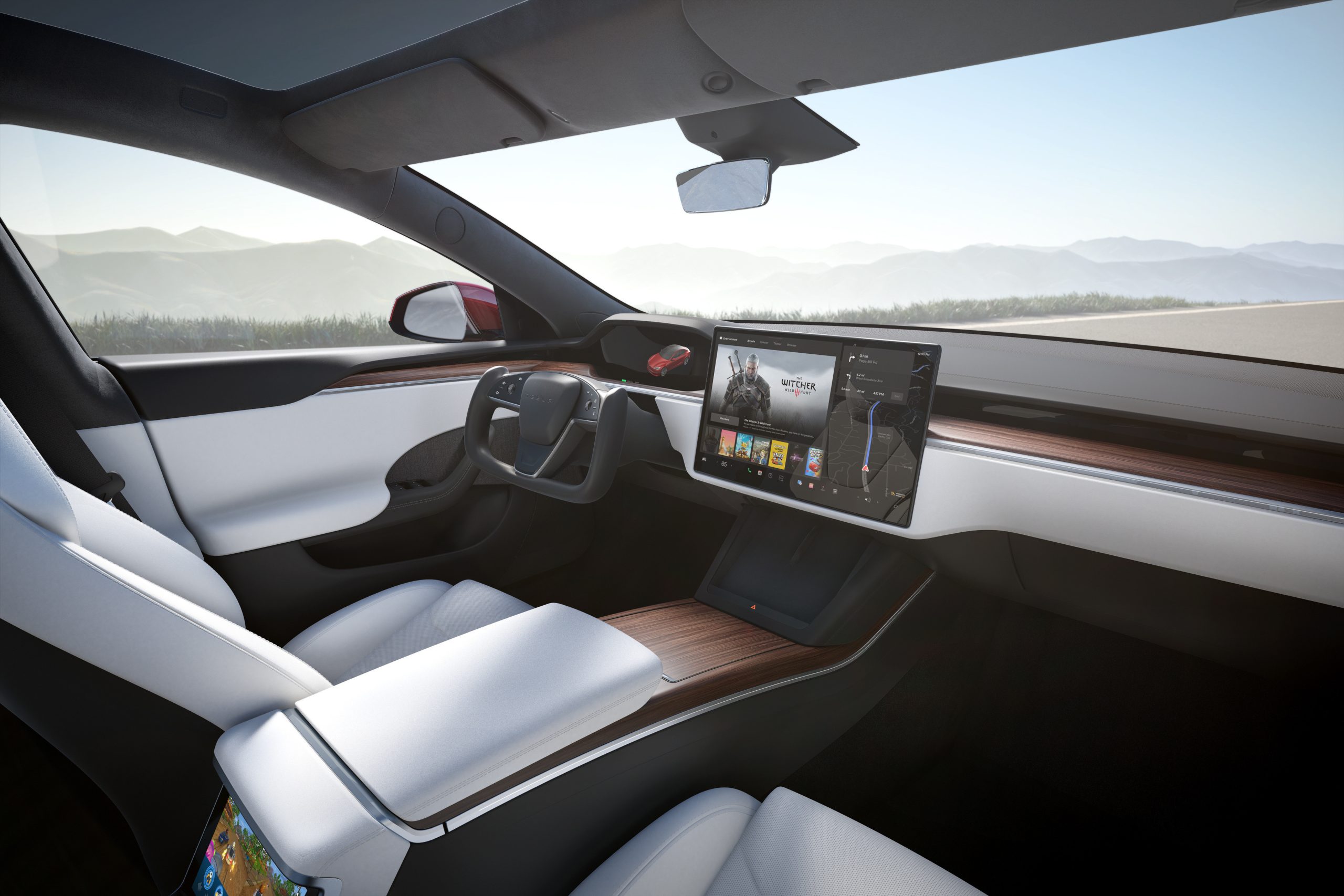 Tesla Model S Screen where Bluetooth is connected
