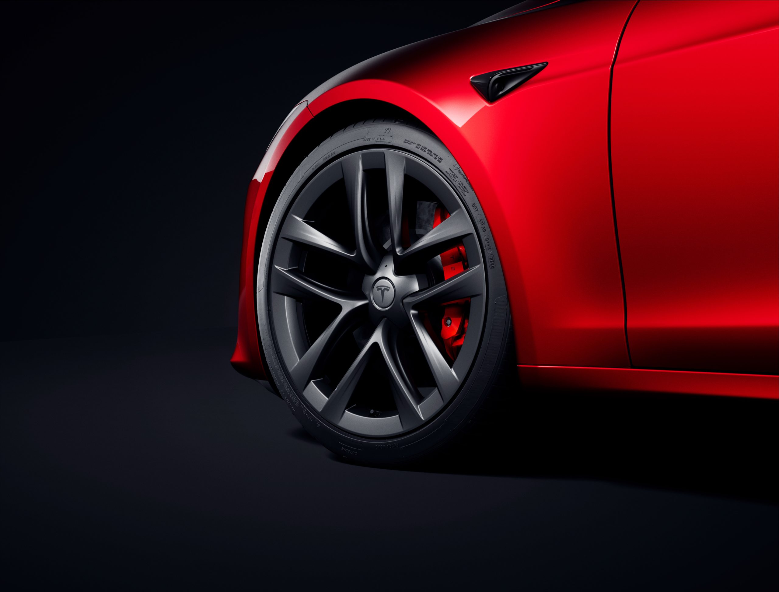 Tesla Model S after a wash.